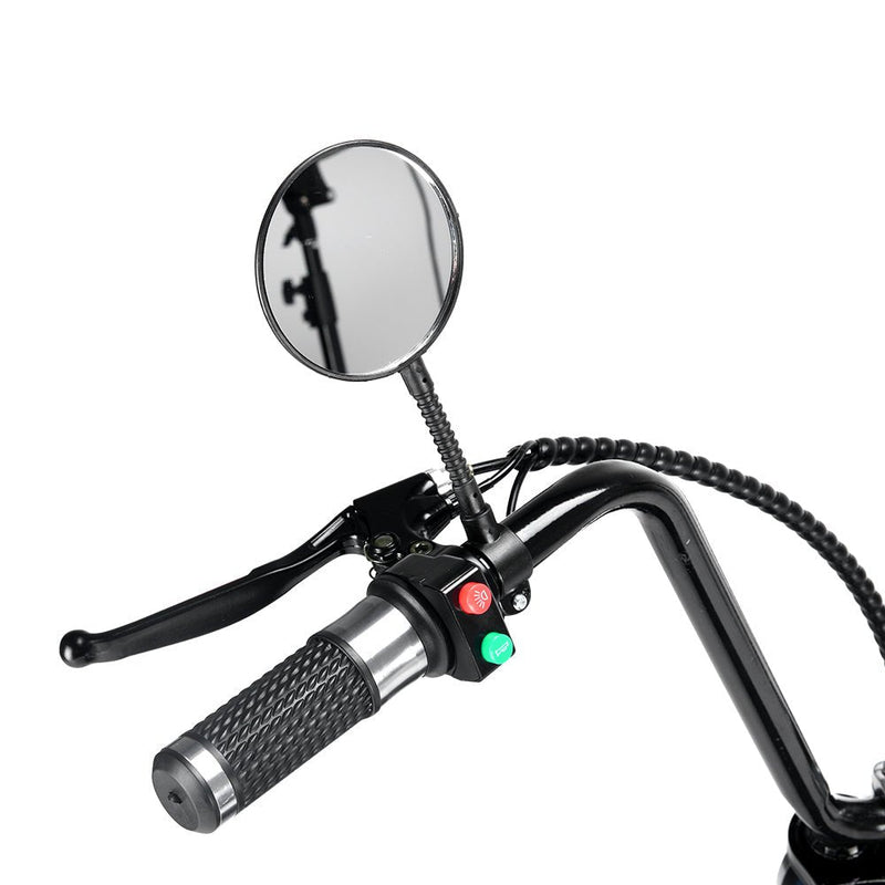 CRONY Small Harley two seat big tires with BT 1000w 60KM/H high power two wheels adult electric scooter motorcycle | BLACK - Edragonmall.com