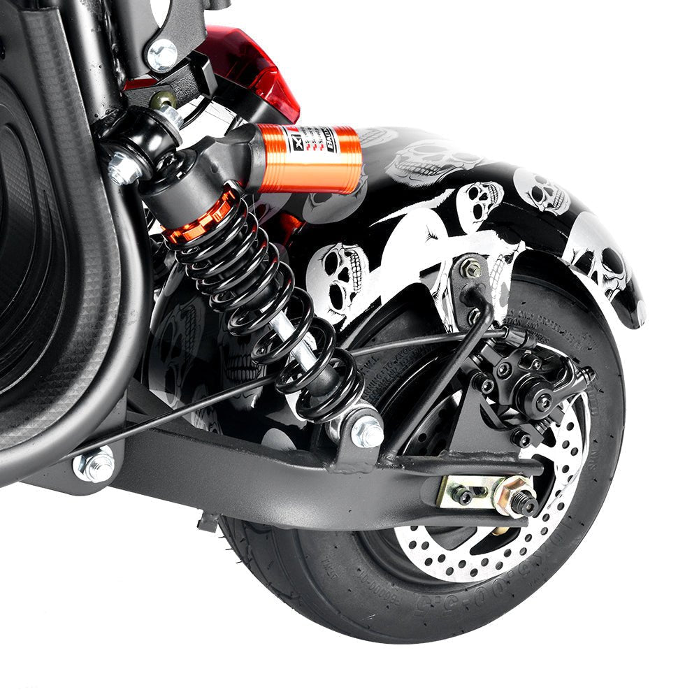 CRONY Small Harley two seat big tires with BT 1000w 60KM/H high power two wheels adult electric scooter motorcycle | Camouflage Blue - Edragonmall.com