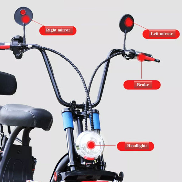 CRONY Small Harley two seat big tires with BT 1000w 60KM/H high power two wheels adult electric scooter motorcycle | RED Spider - Edragonmall.com