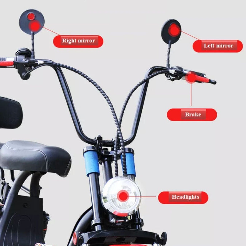 CRONY Small Harley two seat big tires with BT 1000w 60KM/H high power two wheels adult electric scooter motorcycle | RED Spider - Edragonmall.com