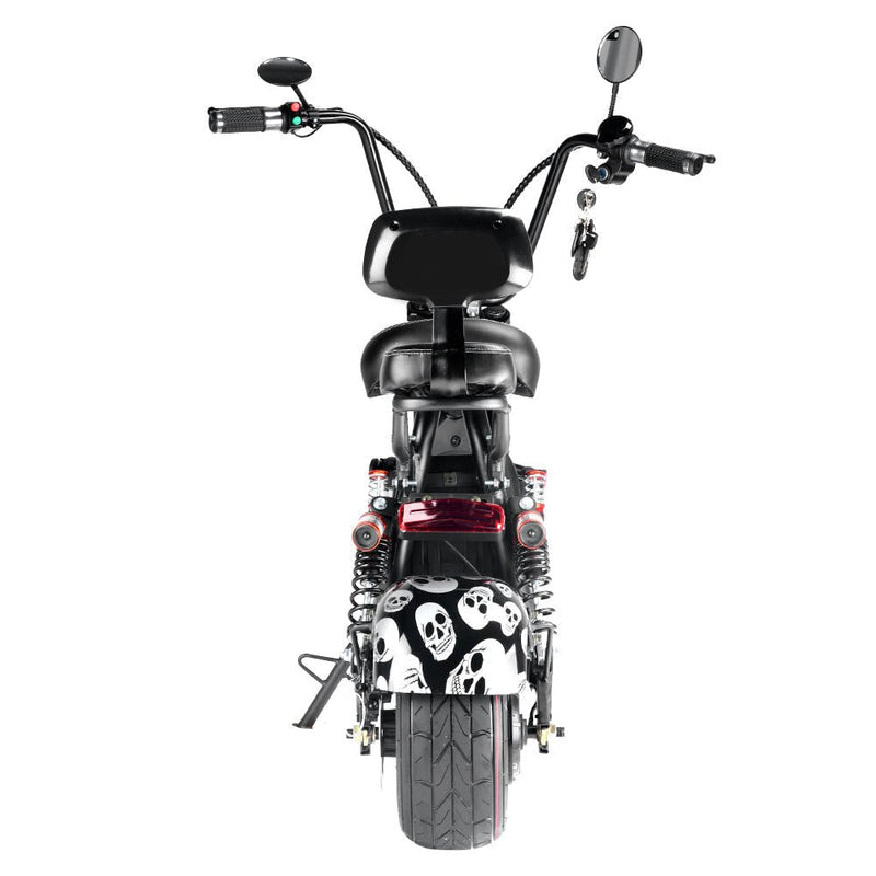 CRONY Small Harley two seat big tires with BT 1000w 60KM/H high power two wheels adult electric scooter motorcycle | UK Flag - Edragonmall.com