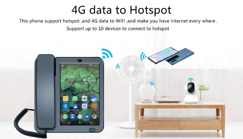 Crony Smart LTE 4G KT8001 fixed wireless landline Android with 4G SIM network video phone - Edragonmall.com
