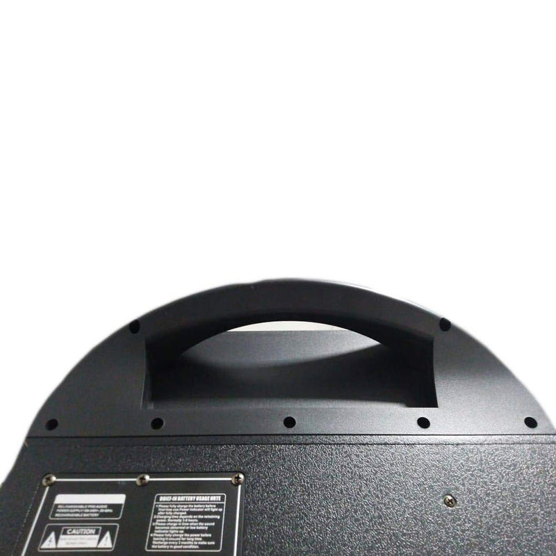 CRONY  SN-128 100W Bluetooth Trolley Speaker with 2 UHF mics Record Function LED Disco Lights Aux FM Radio USB Memory Card