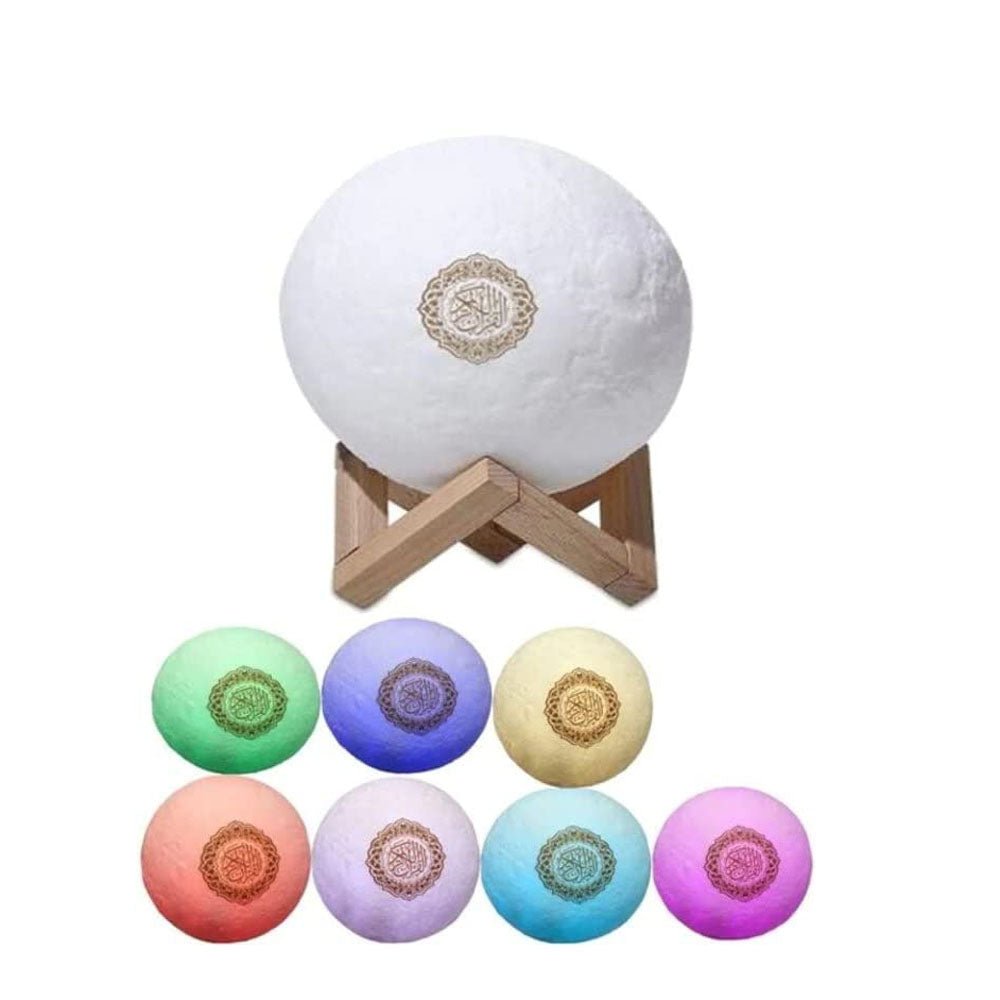 CRONY SQ-520 Moon Lamp Quran Speaker With Remote And USB Cable White/Beige - Edragonmall.com