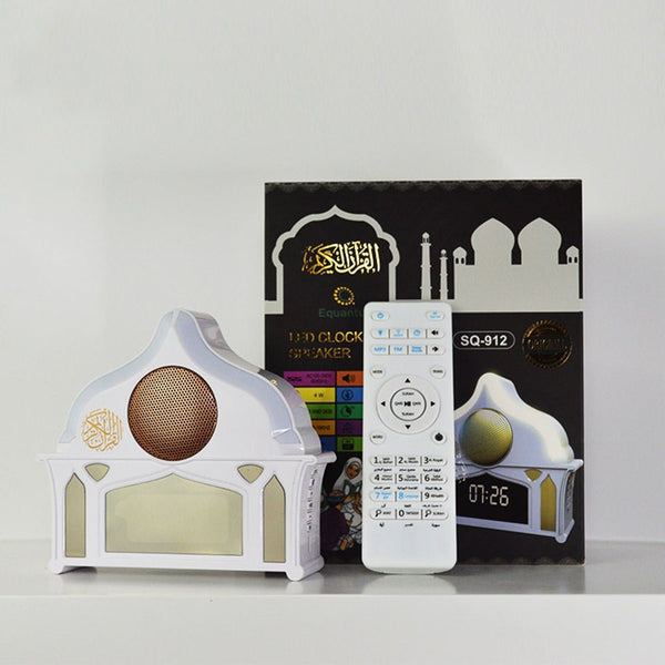 CRONY SQ-912 LED Clock quran speaker Wall Light - Edragonmall.com