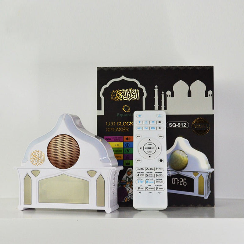 CRONY SQ-912 LED Clock quran speaker Wall Light - Edragonmall.com