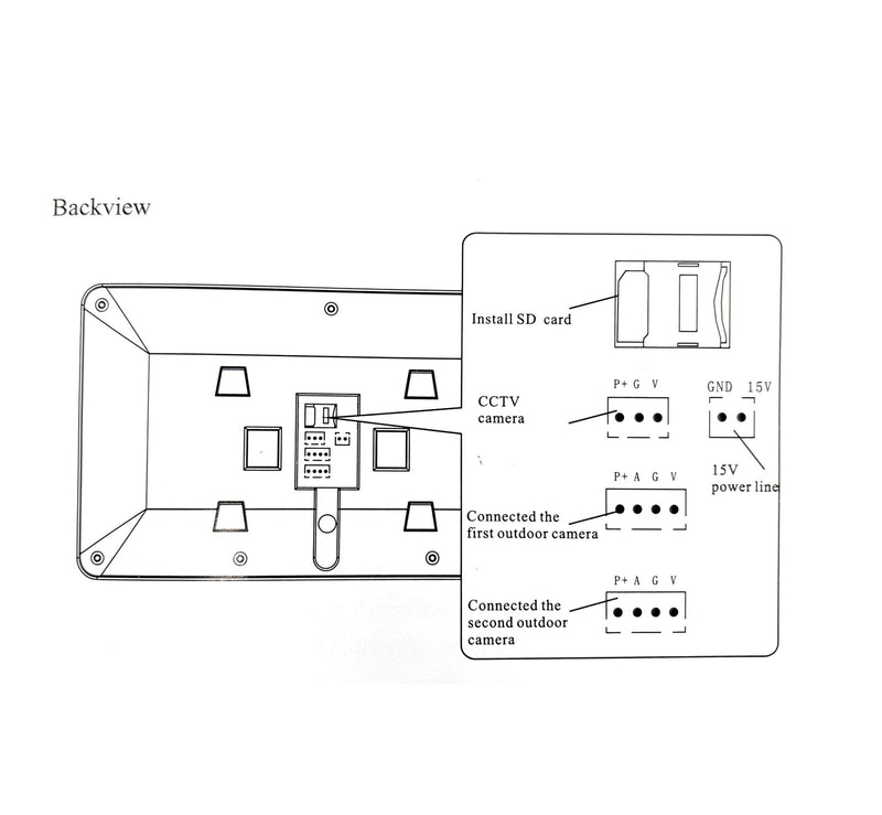 CRONY  T-7001CL+ Visual doorbell Visual doorbell Wireless Doorbell HD Digital Camera 7 Inch