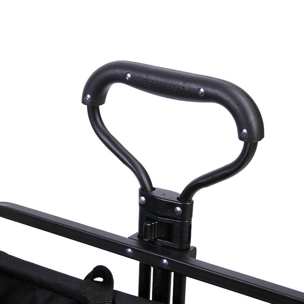 CRONY TC3015 Folding Cart Heavy Duty Collapsible Folding Wagon Utility Shopping Outdoor Camping Garden Cart | Black - Edragonmall.com