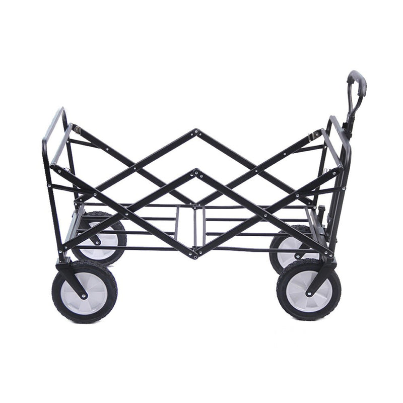 CRONY TC3015 Folding Cart Heavy Duty Collapsible Folding Wagon Utility Shopping Outdoor Camping Garden Cart | BLUE - Edragonmall.com