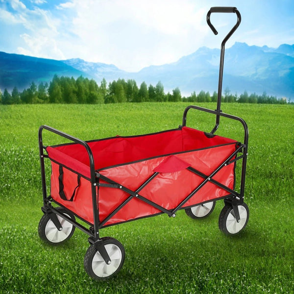CRONY TC3015 Folding Cart Shipping Trolley Folding Garden Trolley | BLACK - Edragonmall.com