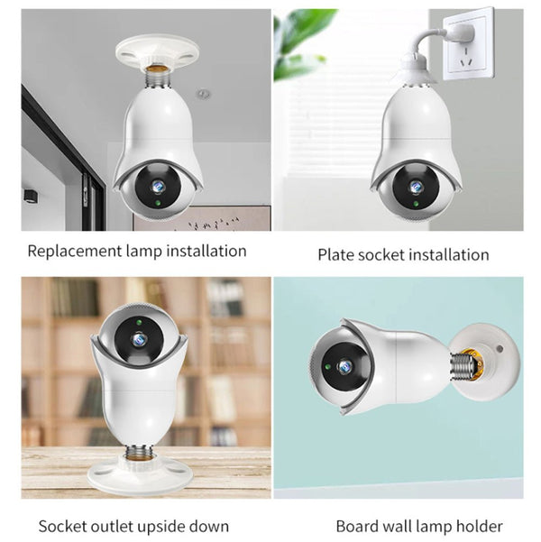CRONY TC76 5G Wifi Dual-band light bulb HD IP Camera Wifi Bulb Camera 360 Panoramic Camera Surveillance Camera - Edragonmall.com