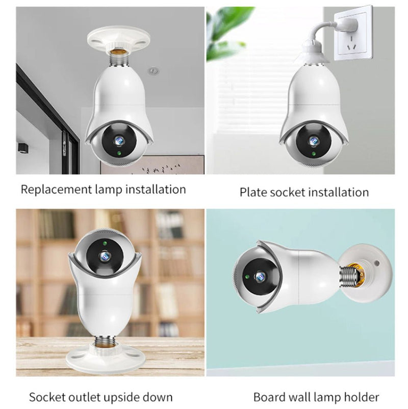 CRONY TC76 5G Wifi Dual-band light bulb HD IP Camera Wifi Bulb Camera 360 Panoramic Camera Surveillance Camera - Edragonmall.com