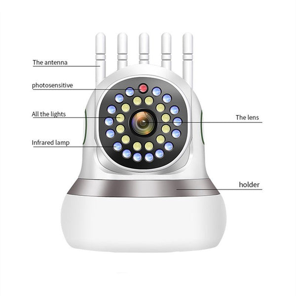 CRONY TC99-DC2S3 5G Wifi 4MP Binocular HD IP Camera 390 Eye Movement Tracking Mini Indoor Security Camera IP Camera - Edragonmall.com