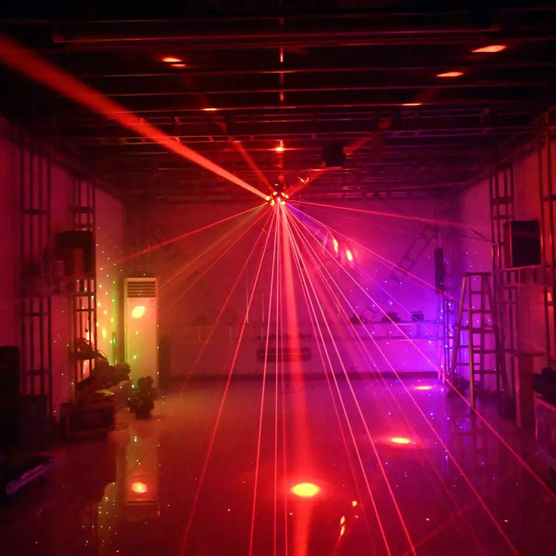 CRONY Three-ended ball rolling LED With laser dj Lights RGBW 4in1 LED Beam Moving Head Light 3 Head Stage Light For Bar ktv - Edragonmall.com