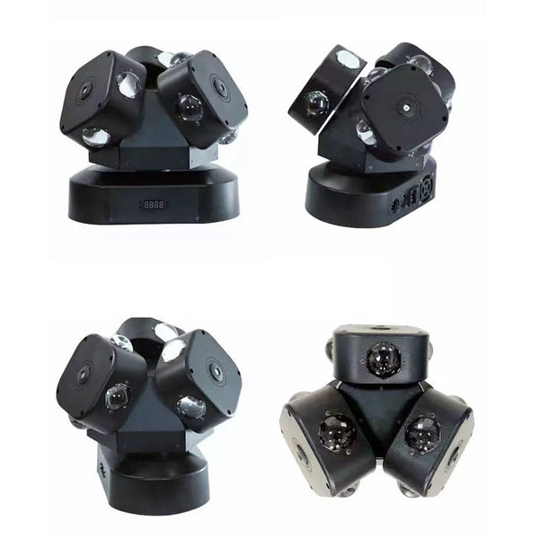 CRONY Three-ended ball rolling LED With laser dj Lights RGBW 4in1 LED Beam Moving Head Light 3 Head Stage Light For Bar ktv - Edragonmall.com