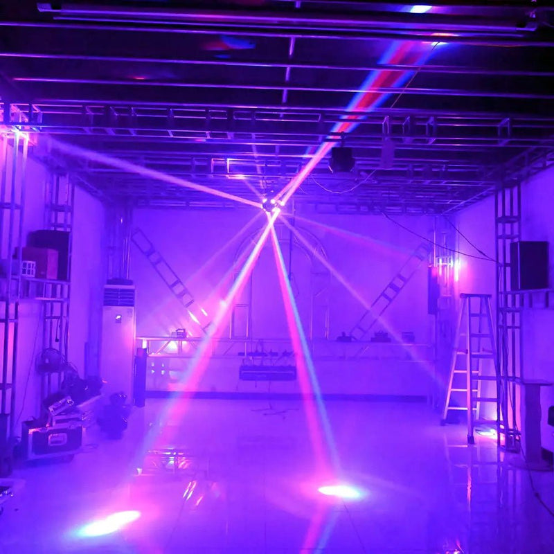 Three-ended ball rolling LED With laser dj Lights RGBW 4in1 LED Beam Moving Head Light 3 Head Stage Light For Bar ktv