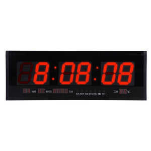 Crony TL-4819 clock Digital LED Clock Wall Clock Office Clock Shows Time Date Day Temperature