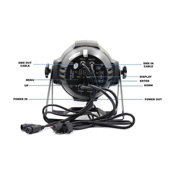 CRONY TP001/2 3W*54EACH RGB Led Par Light With DMX Cable for Use in DJ Disco Party, Stage Lighting - Edragonmall.com