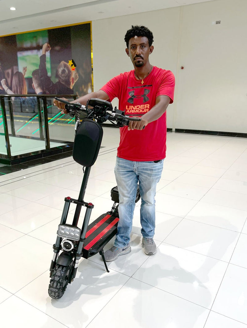 CRONY V18 Dual drive 2400W 48V 18A+BT E-Scooter Max Speed 60km/h With bluetooth audio with speakers Electric scooter - Edragonmall.com