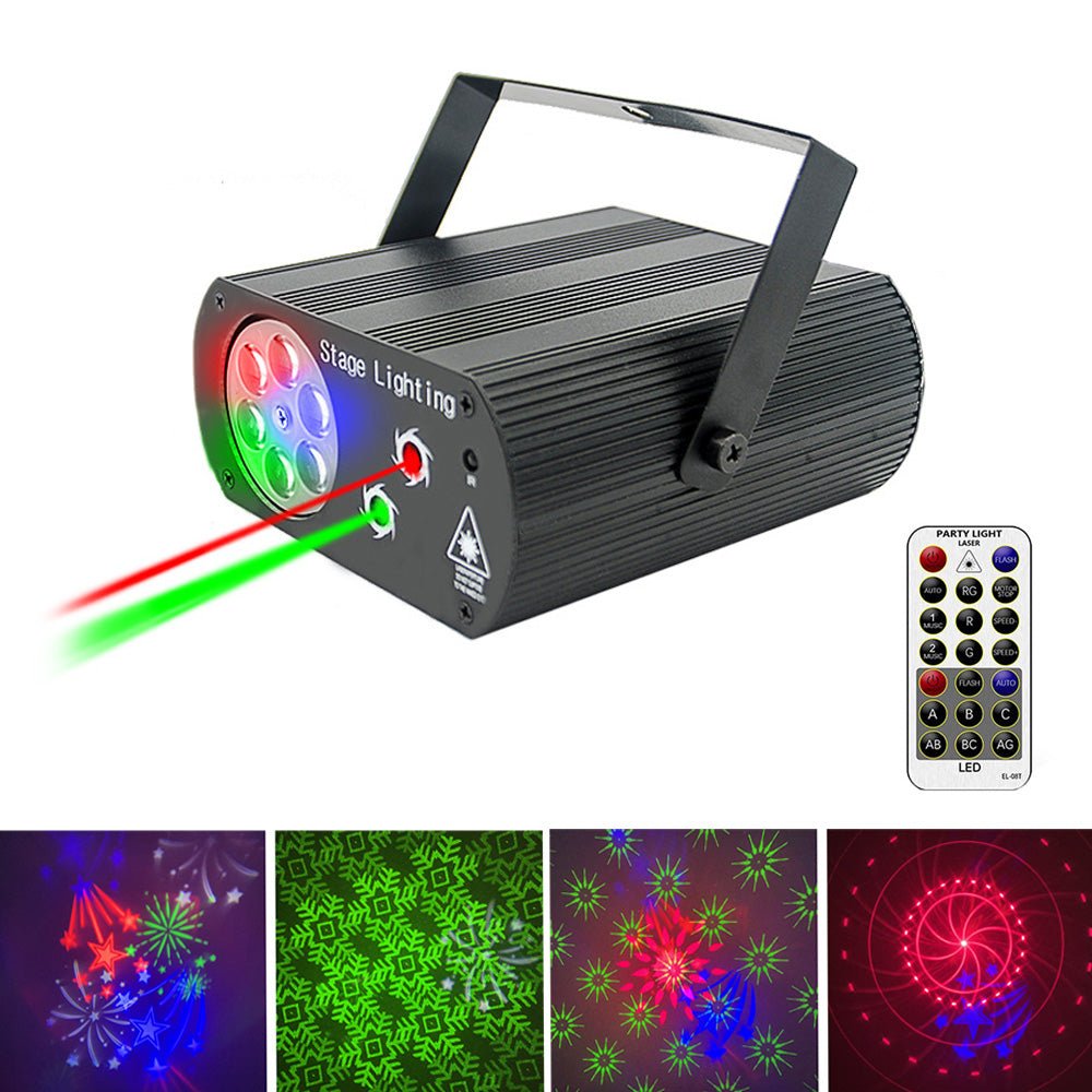 CRONY Voice Control Christmas Light LED Snowflake Laser Light Pattern Light Outdoor Party Light Decoration Light KTV Stage Light - Edragonmall.com