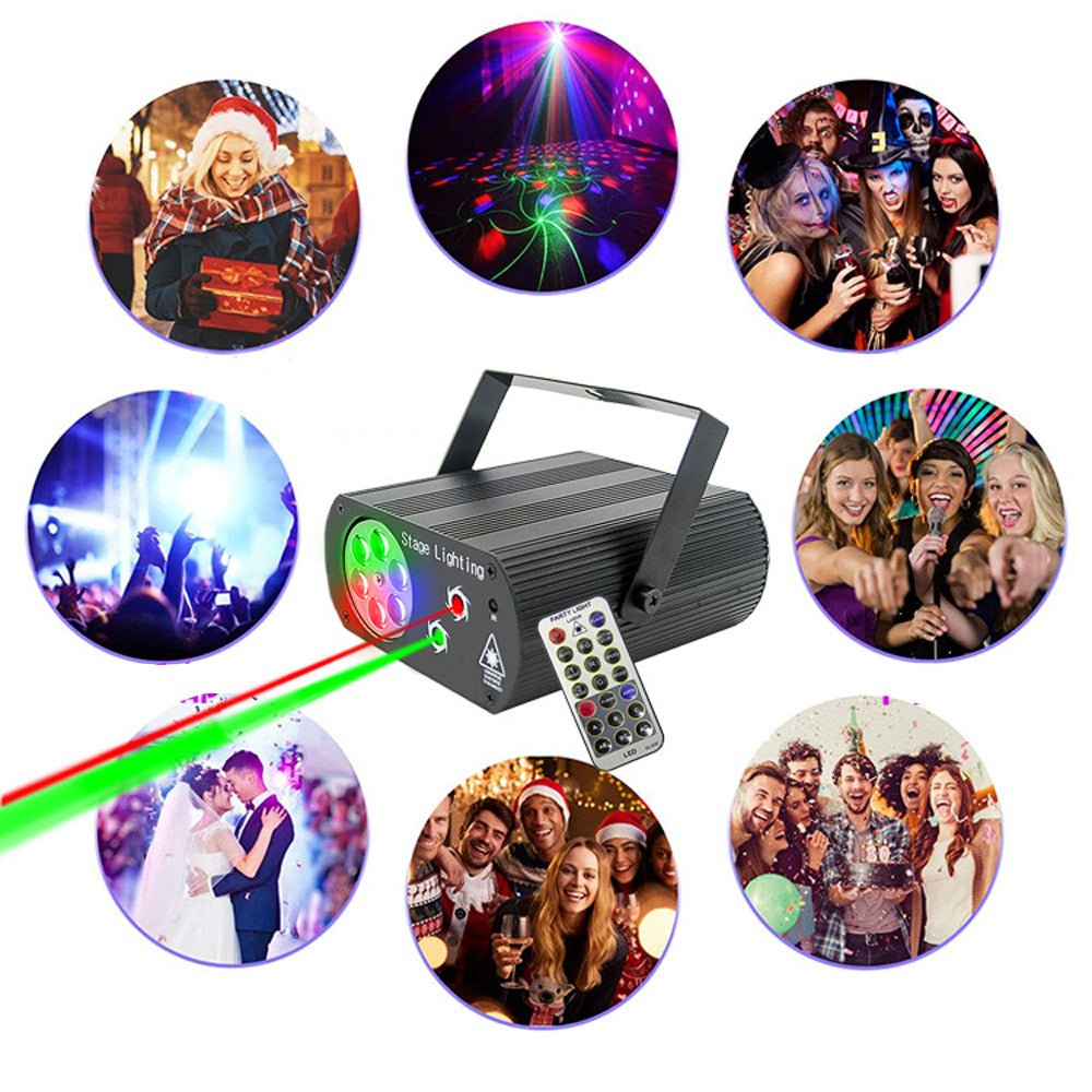 CRONY Voice Control Christmas Light LED Snowflake Laser Light Pattern Light Outdoor Party Light Decoration Light KTV Stage Light - Edragonmall.com