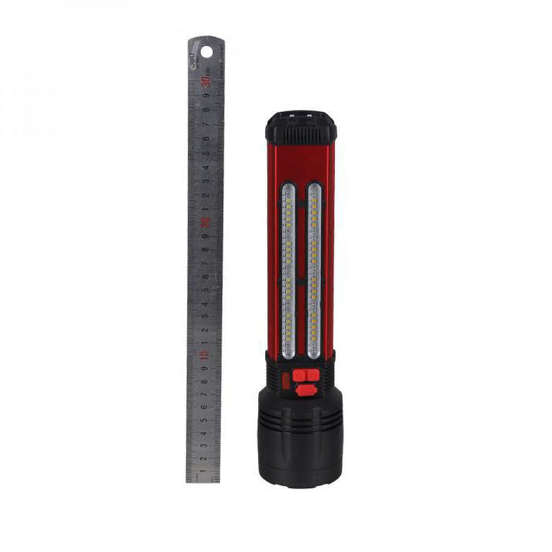 CRONY W5122A Solar Energy Flashlight Plastic with 2835#+3030# Lamp Bead 18650 Battery 2000mAh Switch Type-C Port USB Charging - Edragonmall.com