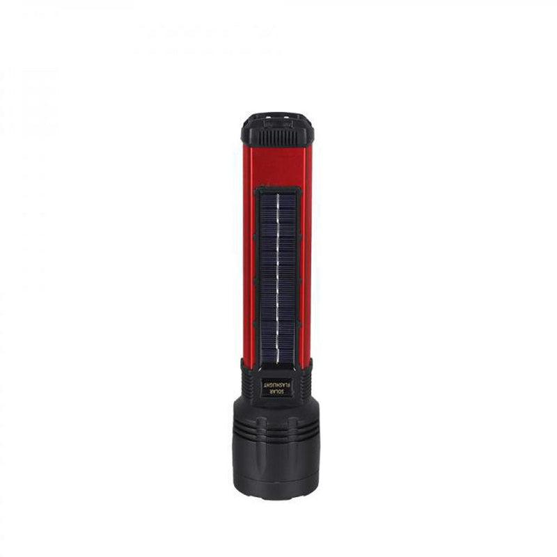 CRONY W5122A Solar Energy Flashlight Plastic with 2835#+3030# Lamp Bead 18650 Battery 2000mAh Switch Type-C Port USB Charging - Edragonmall.com