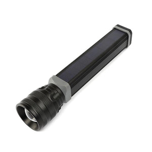 CRONY W562 Solar USB charging multi-function flashlight Telescopic focusing outdoor waterproof strong flashlight