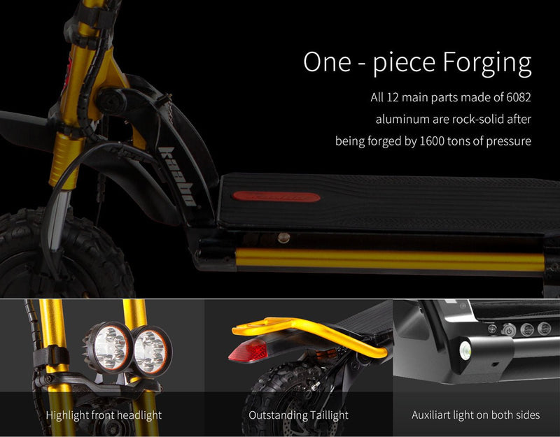 CRONY Warwolf Q12Plus Max Speed 100km/h dual-drive high-speed electric scooter 11inch Electric Scooter 72v 28AHLG with Seat - Edragonmall.com