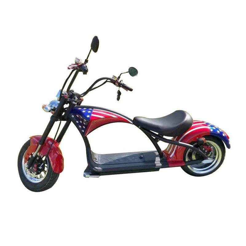 CRONY X1 Harley Electrocar car Citycoco Fat Tire Electric motorcycle | National flag - Edragonmall.com