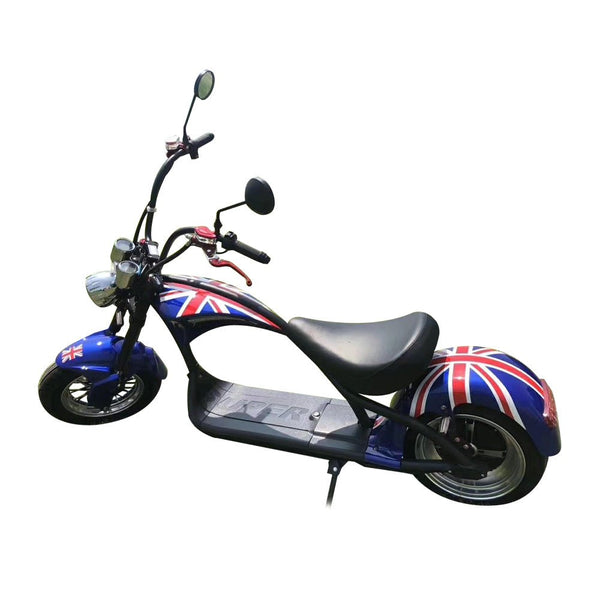 CRONY X1 Harley Electrocar car With BT Speaker 65KM/H Electrocar car Citycoco Fat Tire Electric motorcycle | Flag - Edragonmall.com