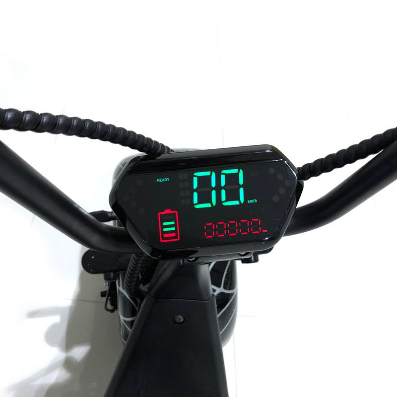 CRONY X3 BIG HARLEY+LI-ion battery+BT+double seat Black Spid Electric motorcycle | Black Spiderman - Edragonmall.com