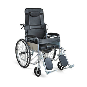 CRONY XT-D-004 Hand-pushed semi-lying wheelchair With toilet Convenient four-brake wheelchair, multifunctional folding Wheelchairs