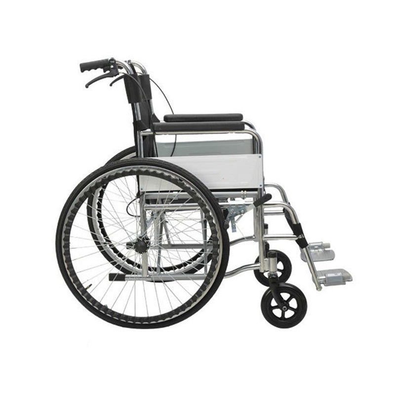 CRONY XT-T-007 Hand-pushed wheelchair With toilet Convenient four-brake wheelchair, multifunctional folding wheelchair - Edragonmall.com