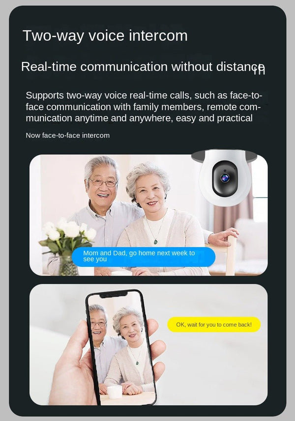 CRONY Y25-1080P light bulb IP Camera dual frequency 2.4g 5g network two-way voice automatic tracking - Edragonmall.com