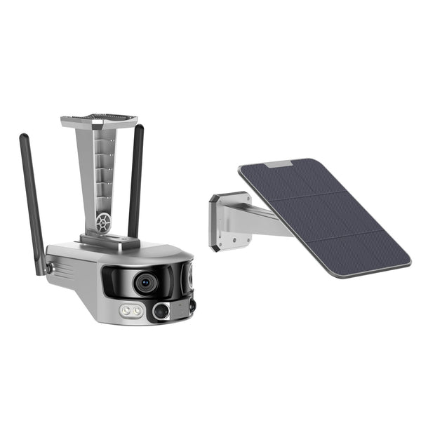 Y6 4G-4K-8MP-4X 180°Wide Angle Solar Battery Camera Y6 WiFi-4K-8MP-180°Wide Angle Solar Battery Camera with 6W Solar Panel