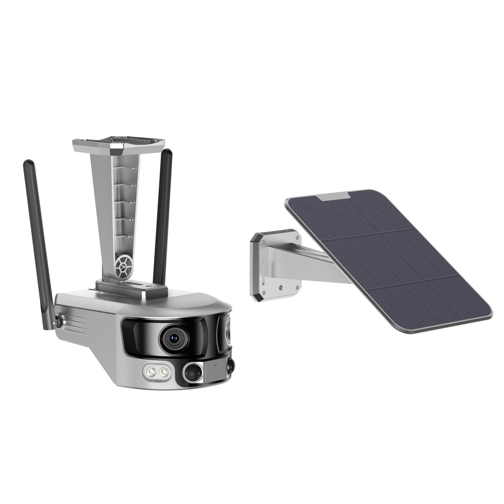 Y6 4G-4K-8MP-4X 180°Wide Angle Solar Battery Camera Y6 WiFi-4K-8MP-180°Wide Angle Solar Battery Camera with 6W Solar Panel