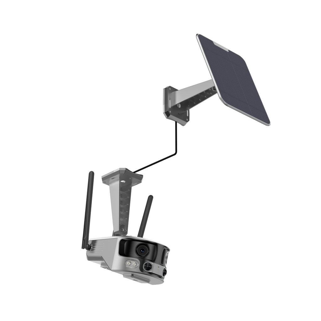Y6 4G-4K-8MP-4X 180°Wide Angle Solar Battery Camera Y6 WiFi-4K-8MP-180°Wide Angle Solar Battery Camera with 6W Solar Panel