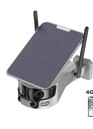 Y6 4G-4K-8MP-4X 180°Wide Angle Solar Battery Camera Y6 WiFi-4K-8MP-180°Wide Angle Solar Battery Camera with 6W Solar Panel