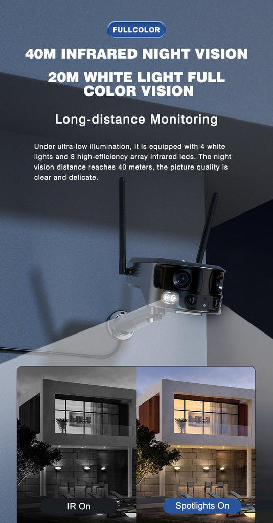 Y6 4G-4K-8MP-4X 180°Wide Angle Solar Battery Camera Y6 WiFi-4K-8MP-180°Wide Angle Solar Battery Camera with 6W Solar Panel