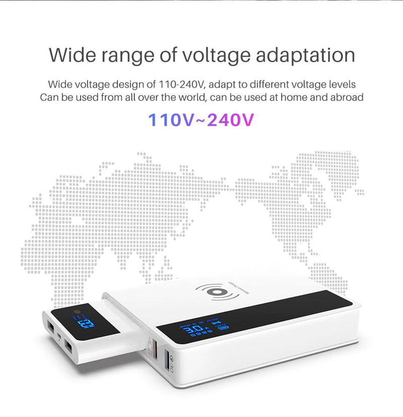CRONY YC-008 USB Charger Dual Port Power Bank QC 3.0 Quick Charger Wireless charger Portable Adapter Power Hub for Mobile phone Tablet PC - Edragonmall.com