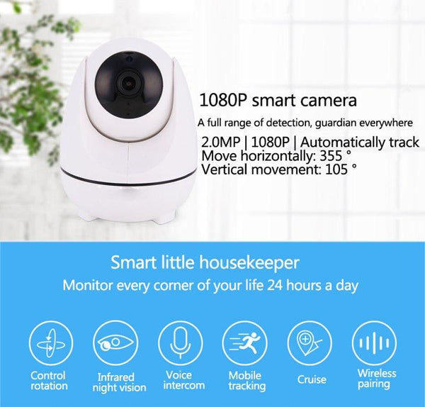 CWZ06501AI-Camera 1080P Security Camera Wireless Auto Tracking IP Camera Wifi Alarm Baby Monitor Surveillance Camera - Edragonmall.com