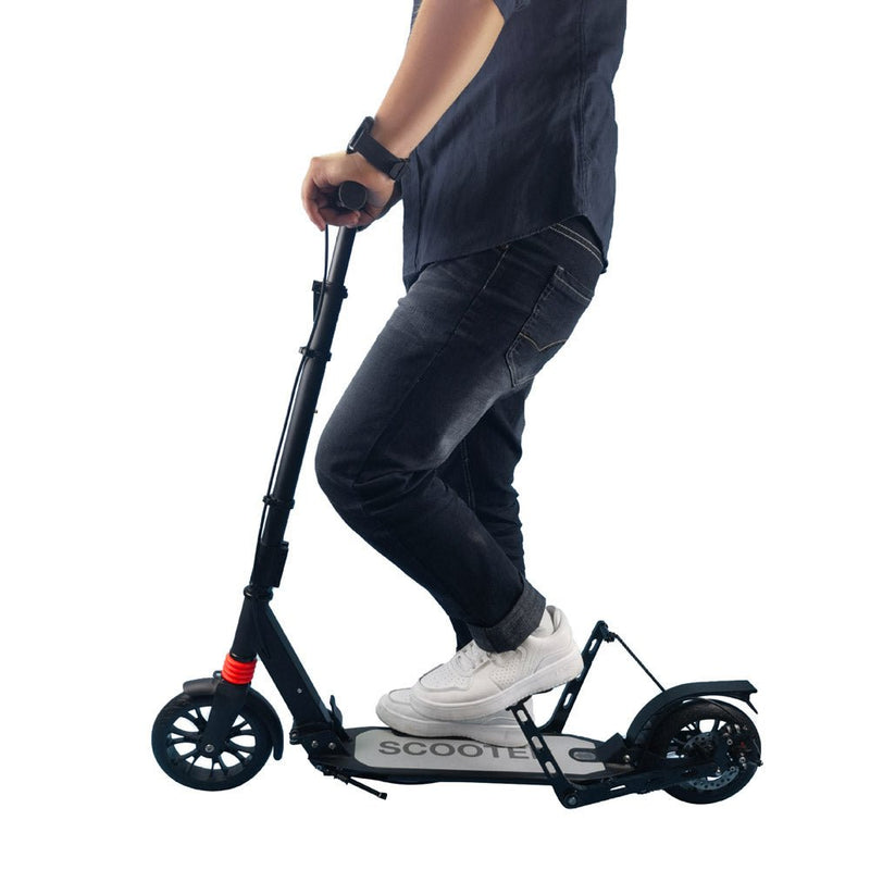 Double foot pedal scooter Foot scooter travel scooter pedal scooter adult scooter non-electric scooter - Edragonmall.com