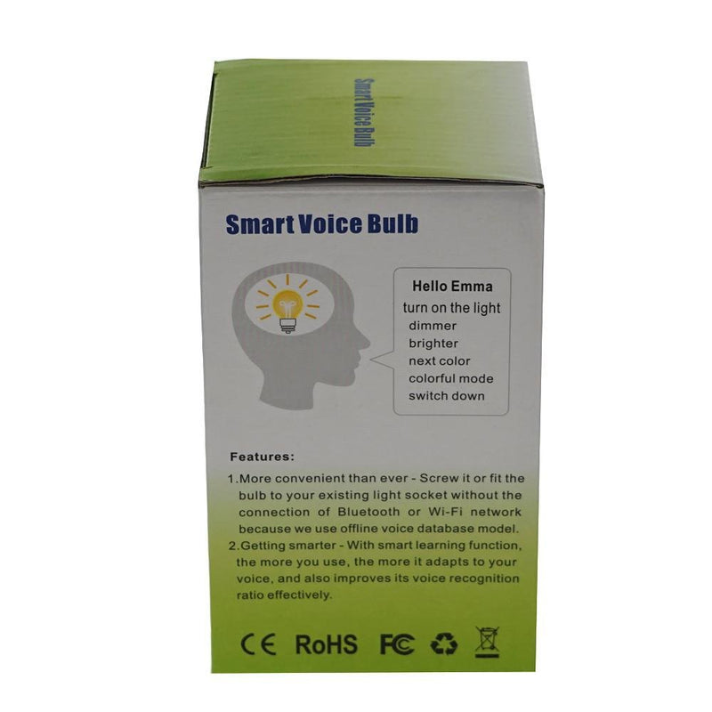 E27 3w Smart Voice Control Led Bulb-warm White Light White - Edragonmall.com