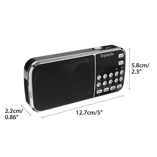 EQUANTU SQ-138 19 Voices 15 Languages Quran Speaker FM Radio Speaker 8GB MP3 Player - Edragonmall.com