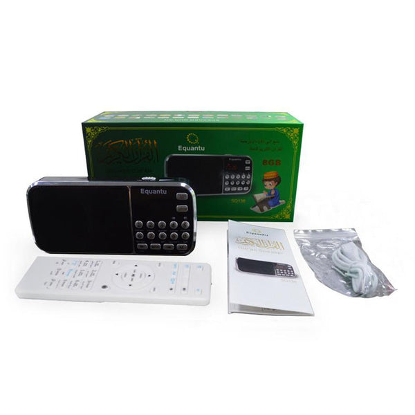 EQUANTU SQ-138 19 Voices 15 Languages Quran Speaker FM Radio Speaker 8GB MP3 Player - Edragonmall.com