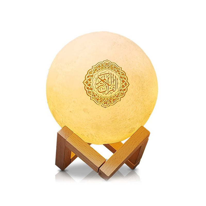 EQUANTU SQ-175 Creative Moon Lamp Quran Speaker Kids Night Light 7 Colors LED 3D Star Moon Light with Stand - Edragonmall.com