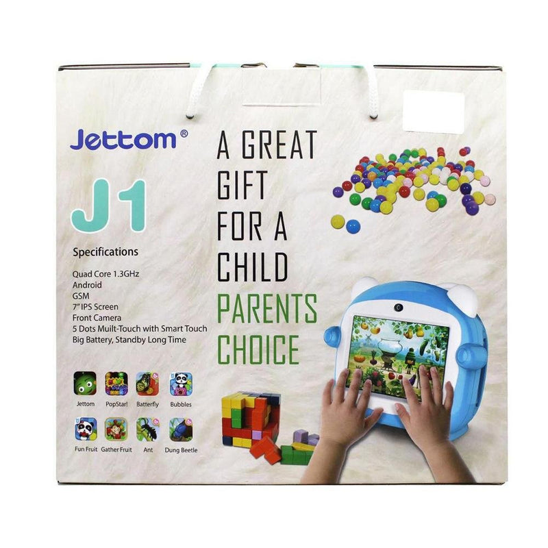 Jettom baby learn machine 7 inch 8GB ROM 512MB RAM LCD Dual Camera Kids Tablet | Blue - Edragonmall.com
