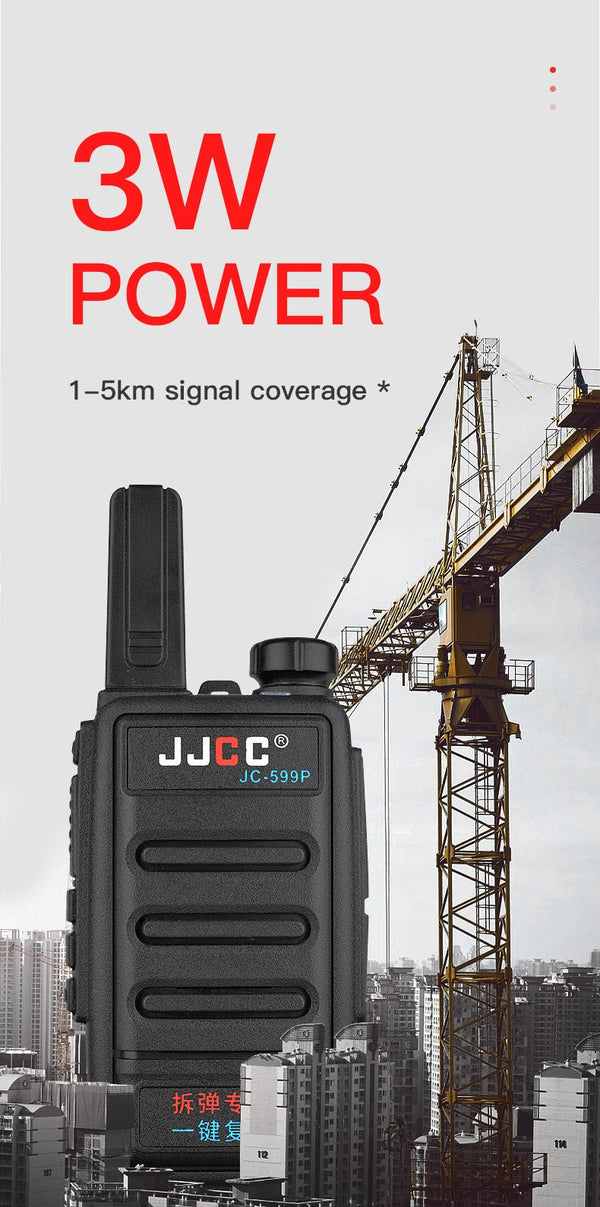 JJCC 3W JC-599P UHF A key to copy walkie-talkie 136 174MHz 400 480 MHz 5km wireless Walkie talkie two ways radio 2pcs/boxes - Edragonmall.com