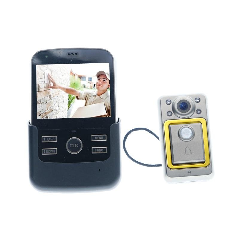 KDB01 Digital Video Doorbell 3.5 Inch Wireless Viewer Doorbell Night-Vision Door Eye Peephole - Edragonmall.com
